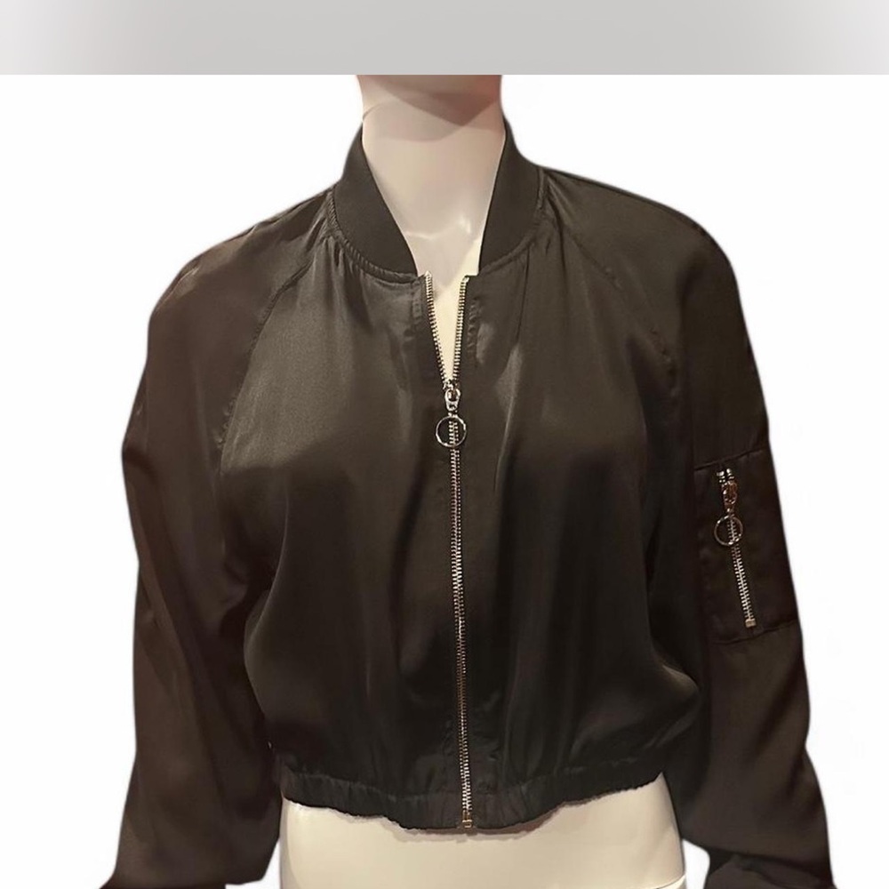 Women's Black Bomber Jacket